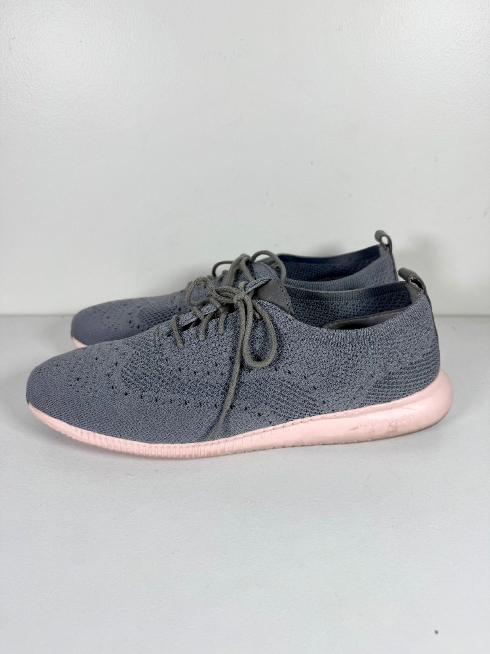 Cole Haan OriginalGrand Knit Oxford Sneaker - Grey / Pink | Size 10